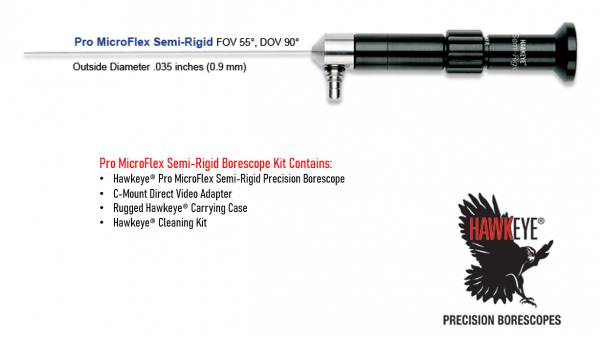 Microflex Led Hawkeye® Pro MicroFlex Semi-Rigid Borescopes .035″(0.9 mm) | Gradient ...